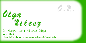 olga milesz business card